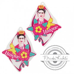 Plexi Acrylic Earrings Frida Kahlo 60x46mm (2pcs/Set)