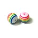 Resin Bead Round Ball w/ Stripes 12mm
