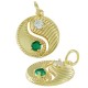 Ciondolo in Ottone con Zirconi Yin Yang 20 mm
