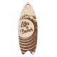 Wooden Pendant Surf Board 60x22mm
