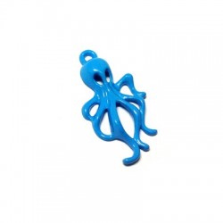 Colgante de Metal Zamak en Color Pulpo Fish 17x30mm