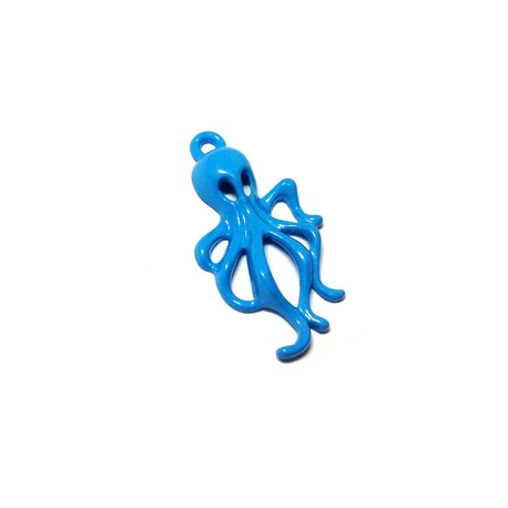 Zamak Painted Casting Charm Octopus 17x30mm