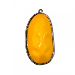 Pendentif Ovale en Acrylique 30 x 76 mm