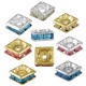 Metal Spacer Square with Strass 6mm Ø1.5mm