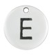 Zamak Charm Round Letter "E" 12mm