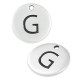 Μεταλλικό Ζάμακ Χυτό Μοτίφ Στρογγυλό Γράμμα "G" 12mm