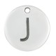 Μεταλλικό Ζάμακ Χυτό Μοτίφ Στρογγυλό Γράμμα "J" 12mm