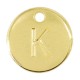 Ciondolo in Metallo Zama Rotondo Lettera "K" 12mm