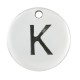 Μεταλλικό Ζάμακ Χυτό Μοτίφ Στρογγυλό Γράμμα "K" 12mm