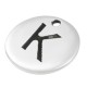 Μεταλλικό Ζάμακ Χυτό Μοτίφ Στρογγυλό Γράμμα "K" 12mm