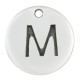Μεταλλικό Ζάμακ Χυτό Μοτίφ Στρογγυλό Γράμμα "M" 12mm