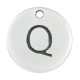 Μεταλλικό Ζάμακ Χυτό Μοτίφ Στρογγυλό Γράμμα "Q" 12mm