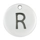 Μεταλλικό Ζάμακ Χυτό Μοτίφ Στρογγυλό Γράμμα "R" 12mm