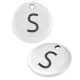 Zamak Charm Round Letter "S" 12mm