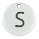 Zamak Charm Round Letter "S" 12mm