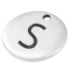 Zamak Charm Round Letter "S" 12mm