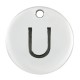 Μεταλλικό Ζάμακ Χυτό Μοτίφ Στρογγυλό Γράμμα "U" 12mm