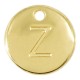 Zamak Charm Round Letter "Z" 12mm