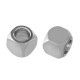 Perle Cube 2.5mm (Ø1.6mm) en Acier Inoxydable 303