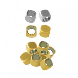 Ανοξείδωτο Ατσάλι 303 Χάντρα Κύβος 2mm Ø1.5mm