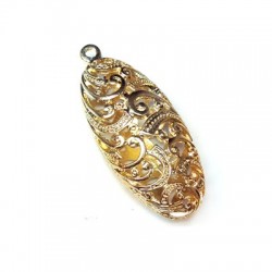 Pendentif œuf 3D en Métal/Zamak 45x20mm