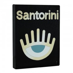 Plexi Acrylic Deco "Santorini" w/ Evil Eye 100x80mm