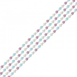 Stainless Steel 304 Chain w/ Seed Beads 1mm