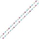 Chaîne maille avec perles de rocaille 1mm en Acier Inoxydable 304
