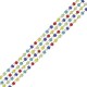 Chaîne maille avec perles de rocaille 1mm en Acier Inoxydable 304