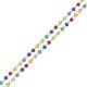 Chaîne maille avec perles de rocaille 1mm en Acier Inoxydable 304