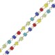 Chaîne maille avec perles de rocaille 1mm en Acier Inoxydable 304
