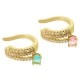Zircon Brass Ear Cuff 13x8mm/2mm
