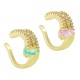 Zircon Brass Ear Cuff 13x8mm/2mm