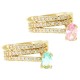 Zircon Brass Ear Cuff 13x8mm/2mm
