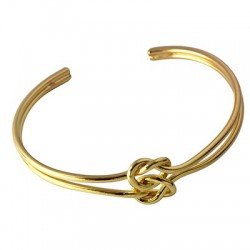 Bracelet Ajustable motif Nœud en Métal/Laiton 64mm