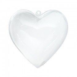 Polyester Deco Openable Heart 100mm (2pcs/Set)