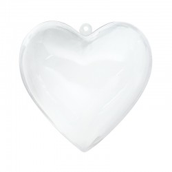 Polyester Deco Openable Heart 100mm (2pcs/Set)