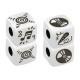 Stainless Steel Bead Cube w/ Music Designs 10mm (Ø5mm)