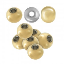 Perles Rondes 6mm/4.8mm (Ø2mm) en Acier Inoxydable 303