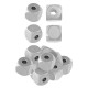 Perle Cube 4mm (Ø1.4mm) en Acier Inoxydable 303