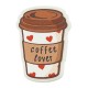 Plexi Acrylic Flatback Cup of Coffee "coffee lover" 23x33mm