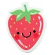 Plexi Acrylic Flatback Strawberry w/ Smile 24x30mm
