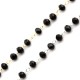 Chaîne maille fantaisie avec perles en verre 2mm en Acier Inoxydable 304