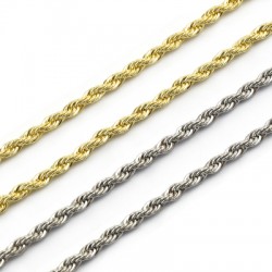 Brass Chain Twisted 3mm