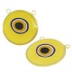 Brass Pendant with Resin Evil Eye 31mm