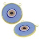 Colgante de Resina engarzado en Laton Redondo con Ojo 31mm
