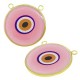 Colgante de Resina engarzado en Laton Redondo con Ojo 31mm