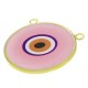 Colgante de Resina engarzado en Laton Redondo con Ojo 31mm