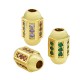 Brass Tube Cylinder w/ Zircon 17x10mm (Ø4mm)