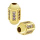 Tube Cylindrique en Laiton et Zircon 17 x 10 mm Ø 4 mm